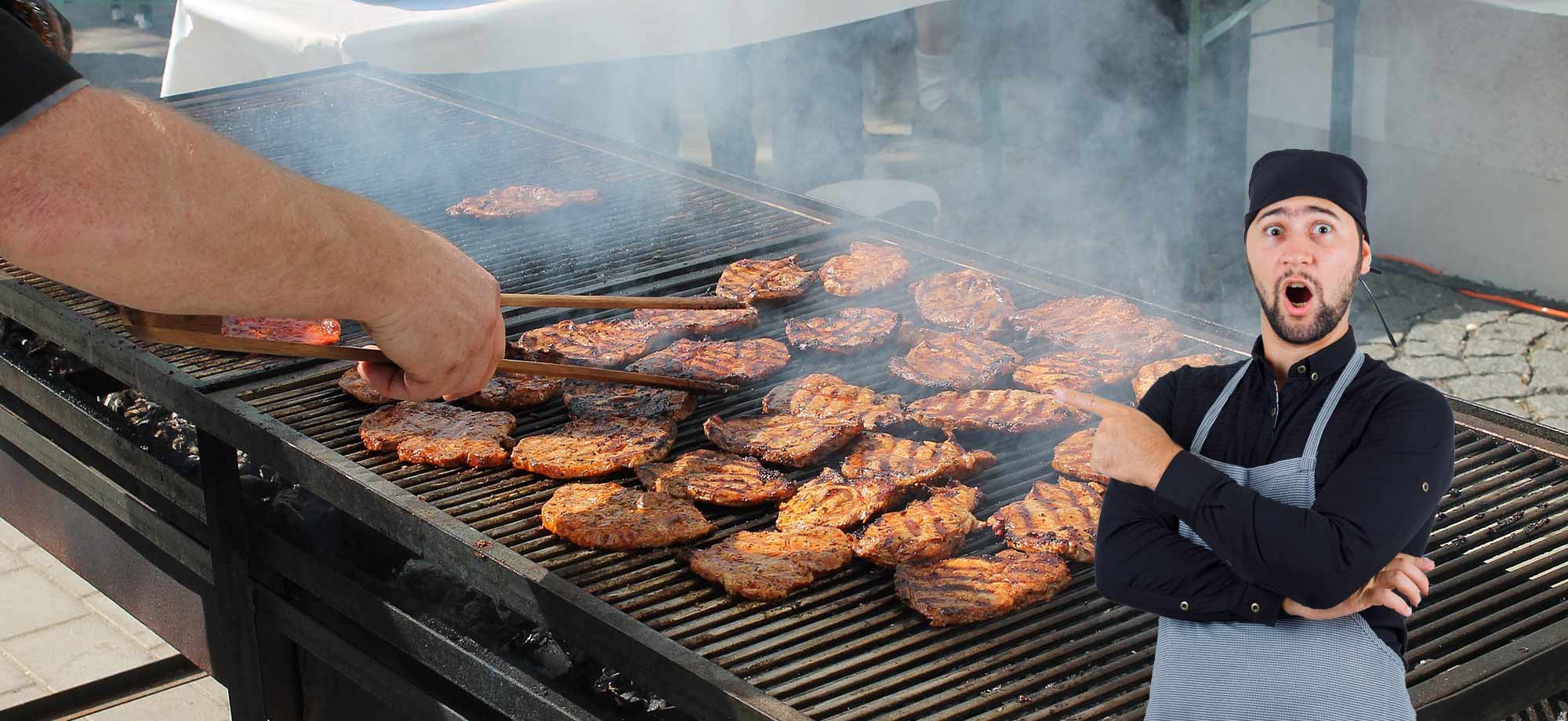 aerticulos de cocina como parrillas, ollas, cuharones