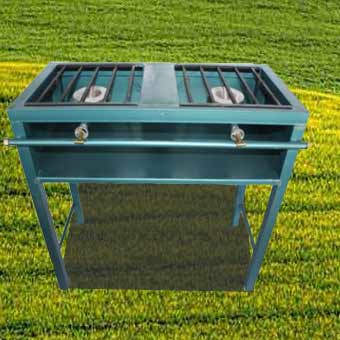 Parrilla Reforzada de Dos Quemadores a Gas