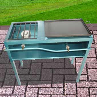 Parrilla y Plancha Quemadores Independientes para usarse con gas